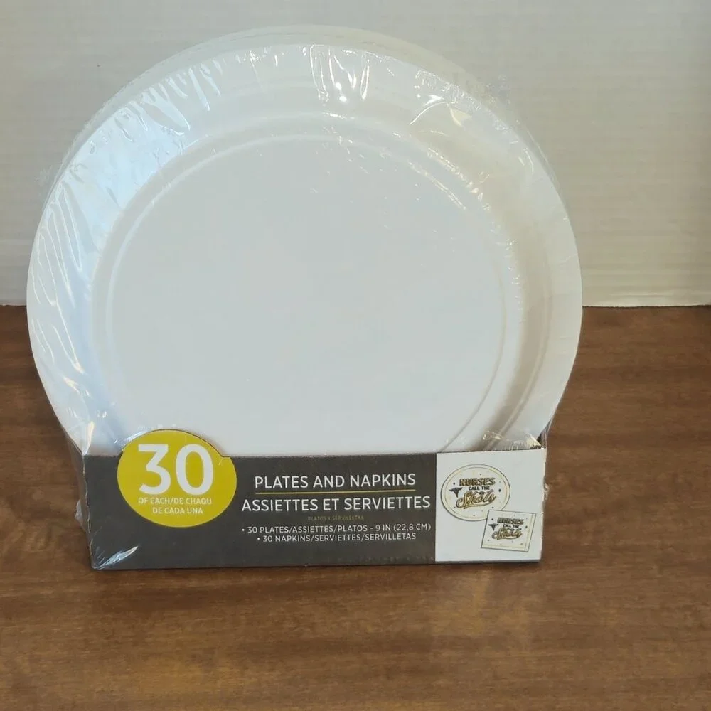 Nurses Call the Shots Paper Plates & Napkins